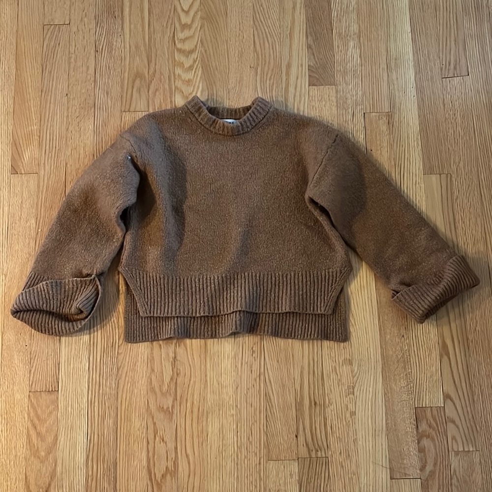 Frame Cropped 3/4 Sleeve Sweater *see notes